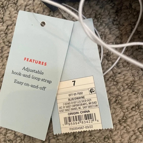 🆕NWT Cat & Jack Dwayne Toddler Navy Blue Slip-On Sneakers size 7 - Picture 7 of 7